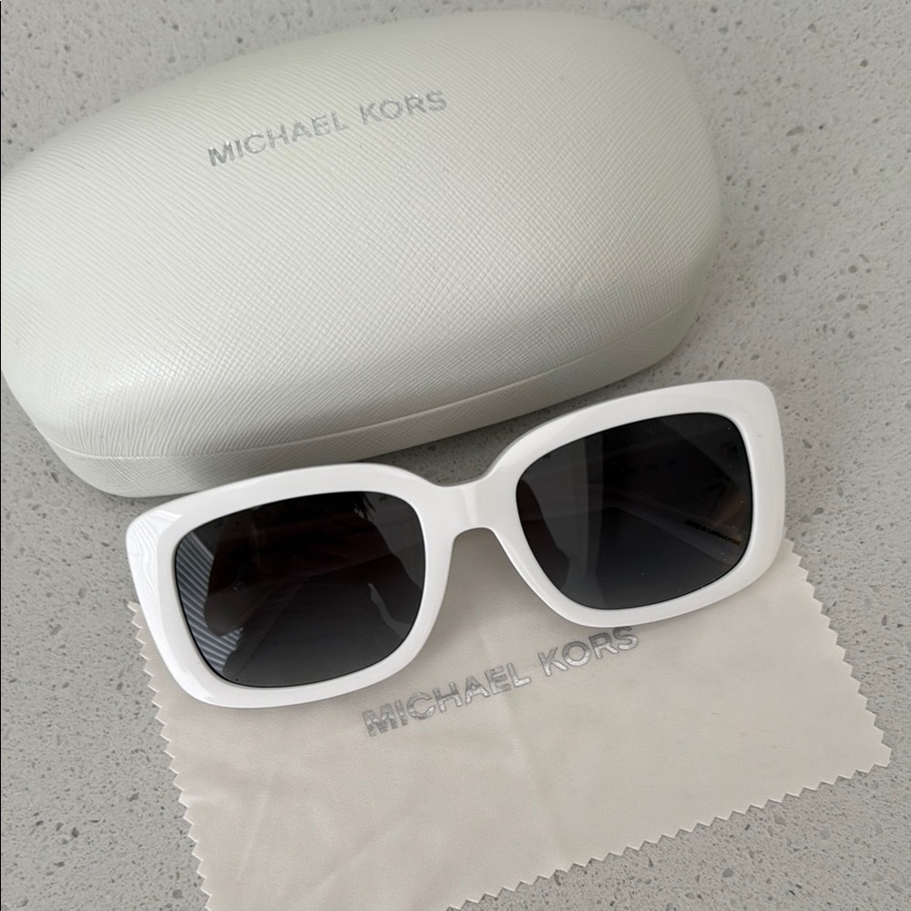 Michael Kors White Sporty Sunglasses